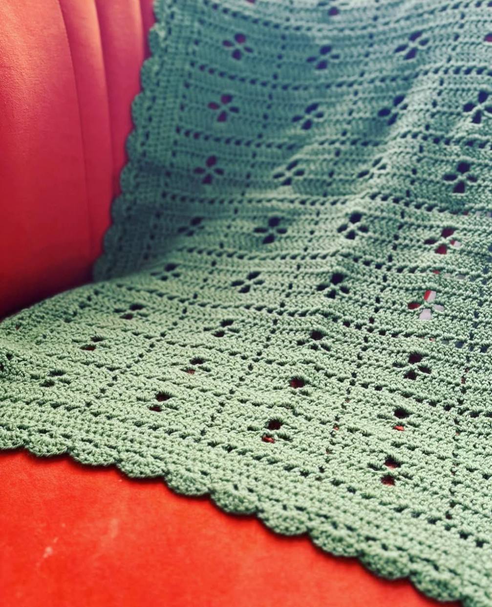 Vintage Style Crochet Baby Blanket