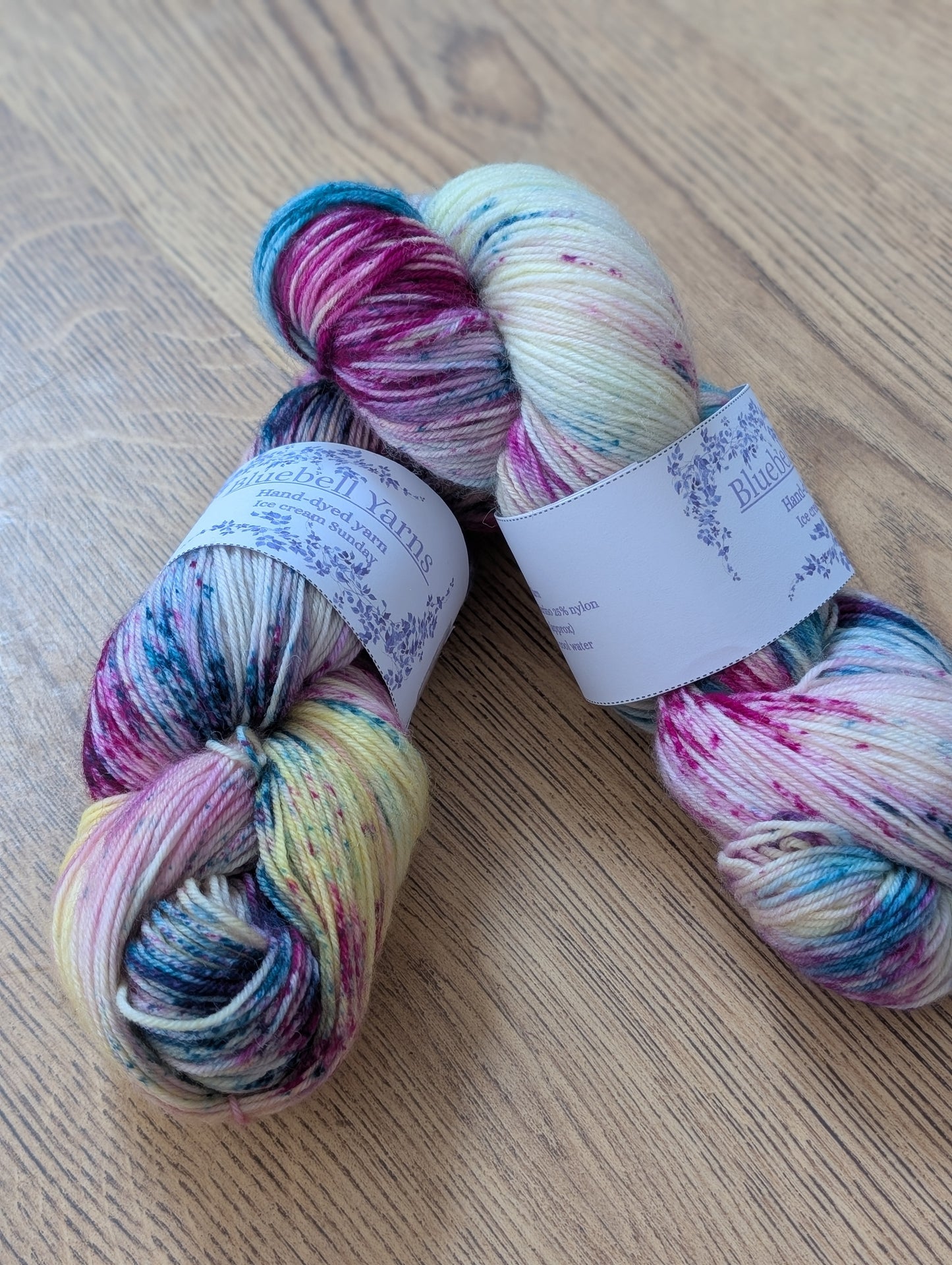 Bluebell Yarns Hand-dyed yarn 25%nylon